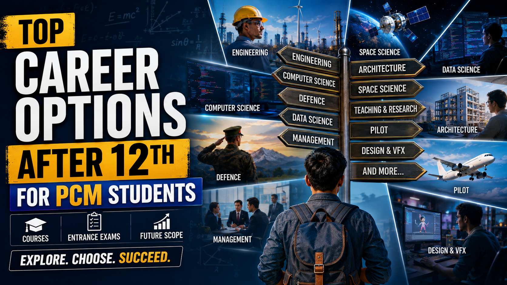 Top Career Options After 12th for PCM Students | Courses, Entrance Exams & Future Scope