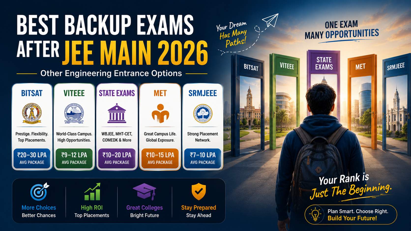 Best Backup Exams After JEE Main 2026 | Other Engineering Entrance Options